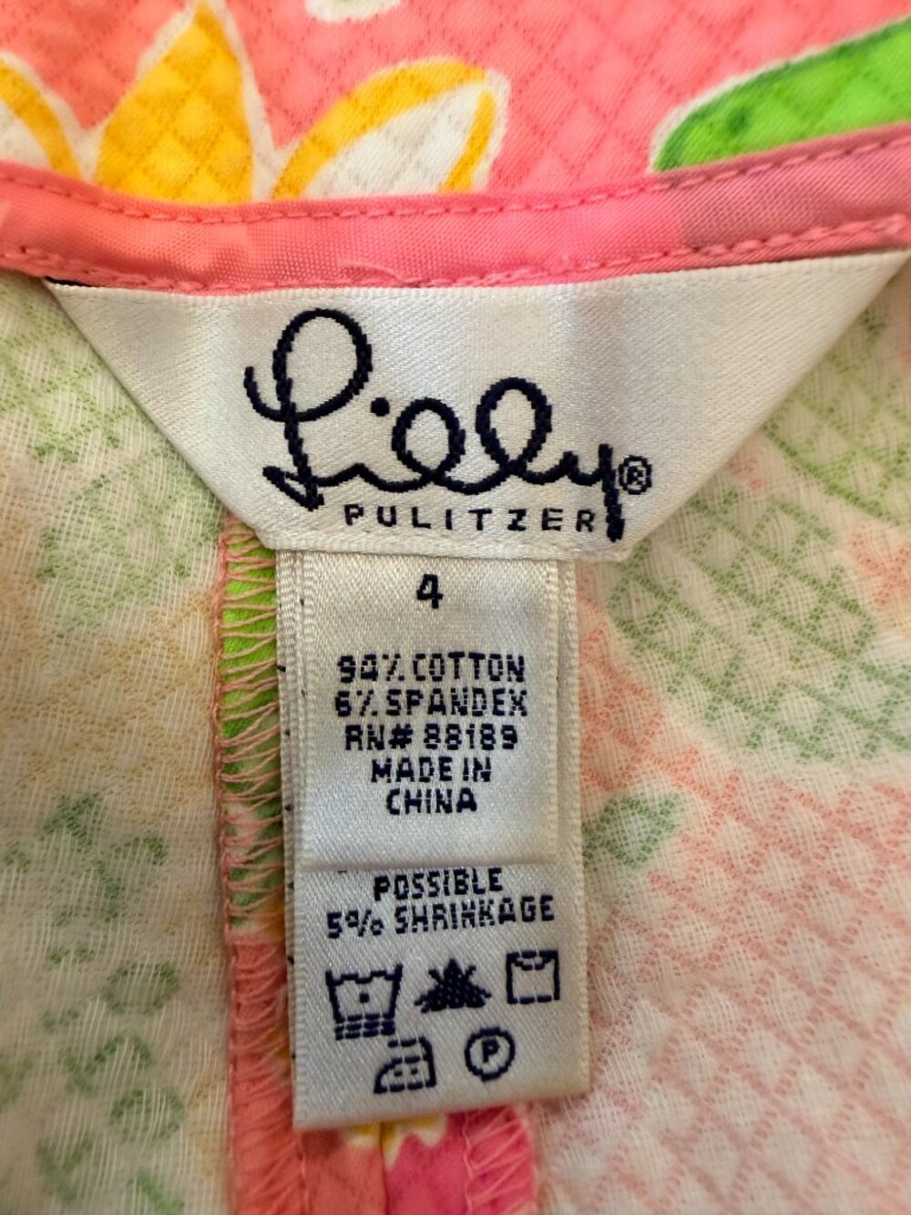 Lilly Pulitzer Alligator Floral Capri Pants Size 4 - Picture 8 of 9